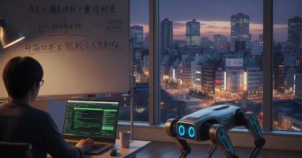 AIと通信技術で獣害対策、4足ロボと識別くくりわな